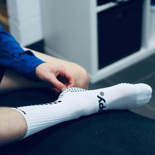 Grippy White Football Grip Socks