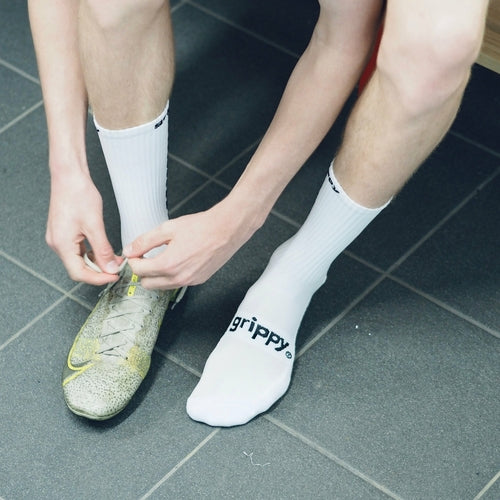 Grippy White Football Grip Socks
