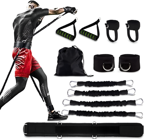 Boxing Training Resistance Bands kit Size 18.5 Inch Color BLACK