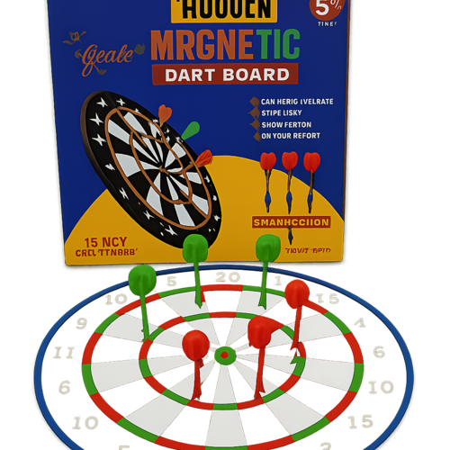 HOUOEN Magnetic Dartboard Game Set – Safe Indoor Dart Board with 6